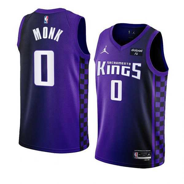 Men%27s Sacramento Kings #0 Malik Monk Purple 2023-24 Statement Edition Swingman Stitched Jersey Dzhi->milwaukee bucks->NBA Jersey